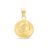 Thumbnail Image 0 of Stamped Footprints Disc Necklace Charm in 10K Gold