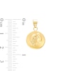 Thumbnail Image 1 of Stamped Footprints Disc Necklace Charm in 10K Gold
