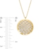 Italian Brilliance™ Diamond-Cut Lattice Circle Pendant in 14K Two-Tone Gold