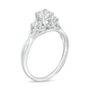 Thumbnail Image 2 of 0.50 CT. T.W. Diamond Past Present Future® Twist Shank Engagement Ring in 10K White Gold