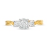 Thumbnail Image 3 of 0.50 CT. T.W. Diamond Past Present Future® Twist Shank Engagement Ring in 10K Gold