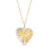 Thumbnail Image 0 of Italian Brilliance™ Diamond-Cut Heart Pendant in 14K Two-Tone Gold
