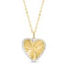 Thumbnail Image 0 of Diamond-Cut Heart Pendant in 14K Two-Tone Gold