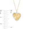 Thumbnail Image 2 of Italian Brilliance™ Diamond-Cut Heart Pendant in 14K Two-Tone Gold