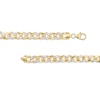 Italian Brilliance™ Diamond-Cut 7.8mm Semi-Solid Cuban Curb Chain Necklace in 14K Two-Tone Gold – 20"