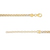 Diamond-Cut 3.5mm Wheat Chain Necklace in Hollow 14K Two-Tone Gold