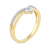 Thumbnail Image 1 of 0.20 CT. T.W. Diamond Chevron Split Shank Ring in 10K Gold