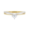 Thumbnail Image 2 of 0.20 CT. T.W. Diamond Chevron Split Shank Ring in 10K Gold