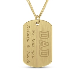 Men's Engravable Dog Tag Pendant (3 Lines)
