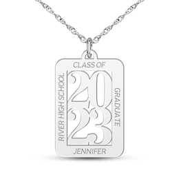 Engravable Year Dog Tag Pendant (1-5 Lines)