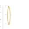 55.0mm Diamond-Cut Glitter Tube Hoop Earrings in 14K Gold