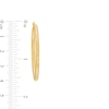 35.0mm Diamond-Cut Glitter Tube Hoop Earrings in 14K Gold