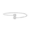 Thumbnail Image 0 of 0.25 CT. T.W. Baguette and Oval-Shaped Multi-Diamond Frame Overlapping Bangle in 10K White Gold