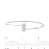 Thumbnail Image 3 of 0.25 CT. T.W. Baguette and Oval-Shaped Multi-Diamond Frame Overlapping Bangle in 10K White Gold