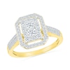 Thumbnail Image 5 of 0.95 CT. T.W. Octagonal-Shaped Multi-Diamond Frame Bridal Set in 10K Gold