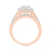 Thumbnail Image 4 of 0.95 CT. T.W. Octagonal-Shaped Multi-Diamond Frame Bridal Set in 10K Rose Gold