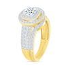 Thumbnail Image 1 of 1.45 CT. T.W. Diamond Double Frame Triple Row Bridal Set in 10K Gold