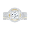 Thumbnail Image 2 of 1.45 CT. T.W. Diamond Double Frame Triple Row Bridal Set in 10K Gold