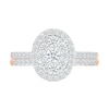 Thumbnail Image 2 of 0.96 CT. T.W. Oval-Shaped Multi-Diamond Frame Bridal Set in 10K Rose Gold