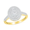 Thumbnail Image 5 of 0.95 CT. T.W. Oval-Shaped Multi-Diamond Double Frame Bridal Set in 10K Gold