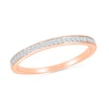 0.95 CT. T.W. Pear-Shaped Multi-Diamond Double Frame Bridal Set in 10K Rose Gold