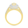 Thumbnail Image 3 of 0.96 CT. T.W. Marquise-Shaped Multi-Diamond Double Frame Bridal Set in 10K Gold