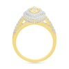 Thumbnail Image 4 of 0.96 CT. T.W. Marquise-Shaped Multi-Diamond Double Frame Bridal Set in 10K Gold