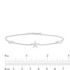 0.06 CT. T.W. Diamond Star Station Anklet in Sterling Silver – 10"