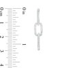 Thumbnail Image 3 of 0.16 CT. T.W. Diamond Paper Clip Link Drop Earrings in Sterling Silver