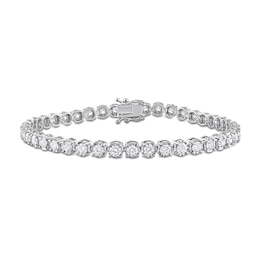 3.78 CT. T.W. Diamond Tennis Bracelet in 14K White Gold