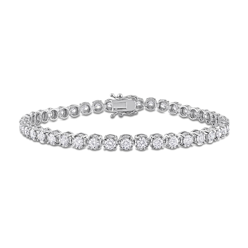 Main Image 1 of 3.78 CT. T.W. Diamond Tennis Bracelet in 14K White Gold