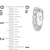Thumbnail Image 3 of 0.42 CT. T.W. Diamond Hoop Earrings in 14K White Gold