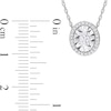 Thumbnail Image 2 of 0.25 CT. T.W. Oval Diamond Frame Pendant in 14K White Gold - 17"