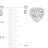 Thumbnail Image 4 of 0.49 CT. T.W. Heart-Shaped Diamond Frame Stud Earrings in 14K White Gold