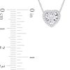 Thumbnail Image 2 of 0.24 CT. T.W. Heart-Shaped Diamond Frame Pendant in 14K White Gold - 17"