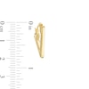 Thumbnail Image 2 of Triangle Hoop Earrings in 10K Gold