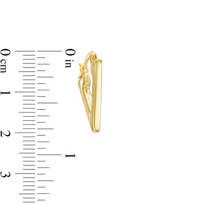 Triangle Hoop Earrings in 10K Gold