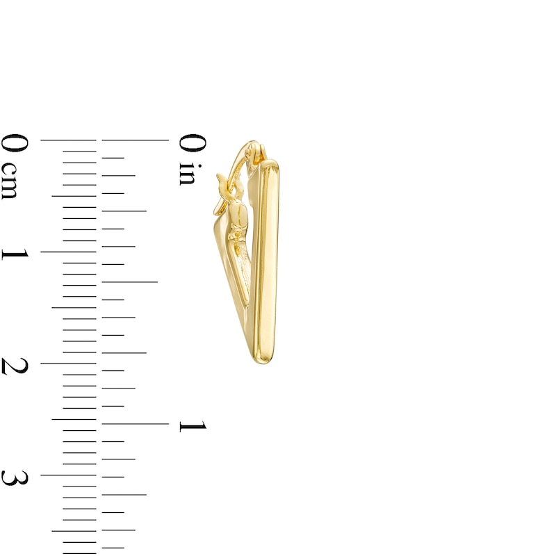 Triangle Hoop Earrings in 10K Gold