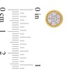 Thumbnail Image 4 of 0.49 CT. T.W. Multi-Diamond Flower Twisted Frame Stud Earrings in 14K Gold