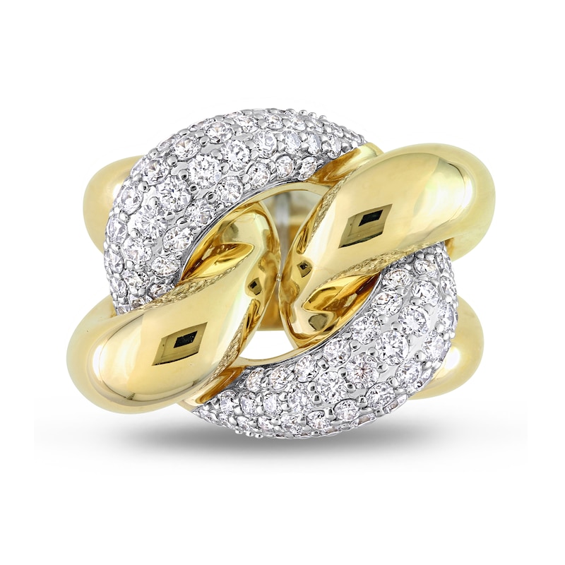1.30 CT. T.W. Diamond Double Knot Split Shank Ring in 14K Gold