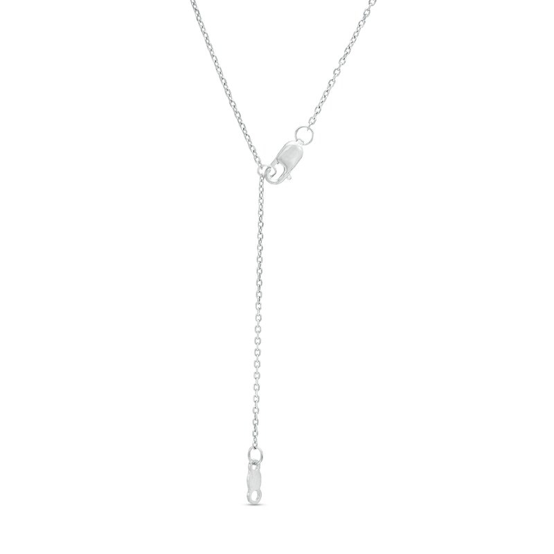 1.00 CT. T.W. Baguette and Round Diamond Twist Necklace in 10K White Gold|Peoples Jewellers