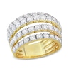 3.10 CT. T.W. Diamond Multi-Row Split Shank Ring in 14K Gold