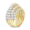 3.10 CT. T.W. Diamond Multi-Row Split Shank Ring in 14K Gold