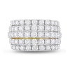 3.10 CT. T.W. Diamond Multi-Row Split Shank Ring in 14K Gold