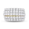 Thumbnail Image 3 of 3.10 CT. T.W. Diamond Multi-Row Split Shank Ring in 14K Gold