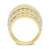 3.10 CT. T.W. Diamond Multi-Row Split Shank Ring in 14K Gold