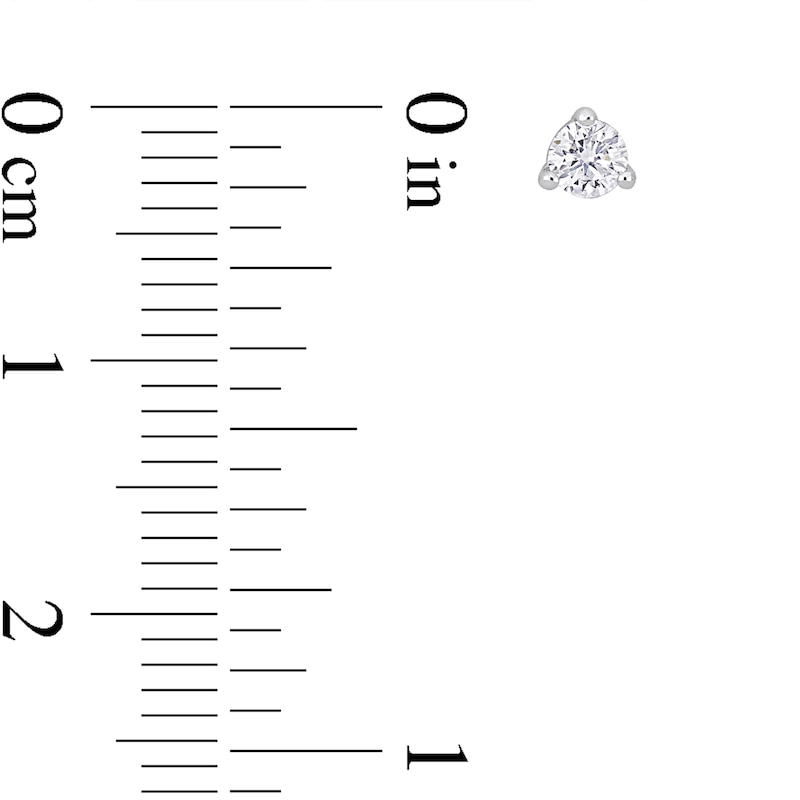 Main Image 3 of 0.24 CT. T.W. Diamond Solitaire Stud Earrings in Platinum