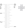 Thumbnail Image 3 of 0.83 CT. T.W. Diamond Cross Stud Earrings in Platinum
