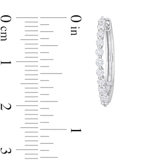 0.48 CT. T.W. Diamond Hoop Earrings in Platinum