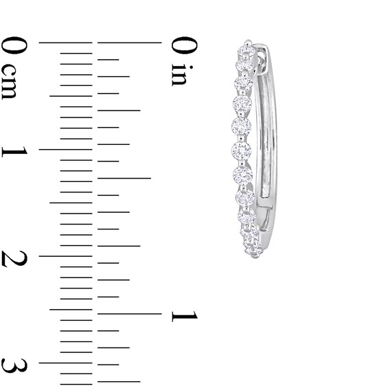0.48 CT. T.W. Diamond Hoop Earrings in Platinum